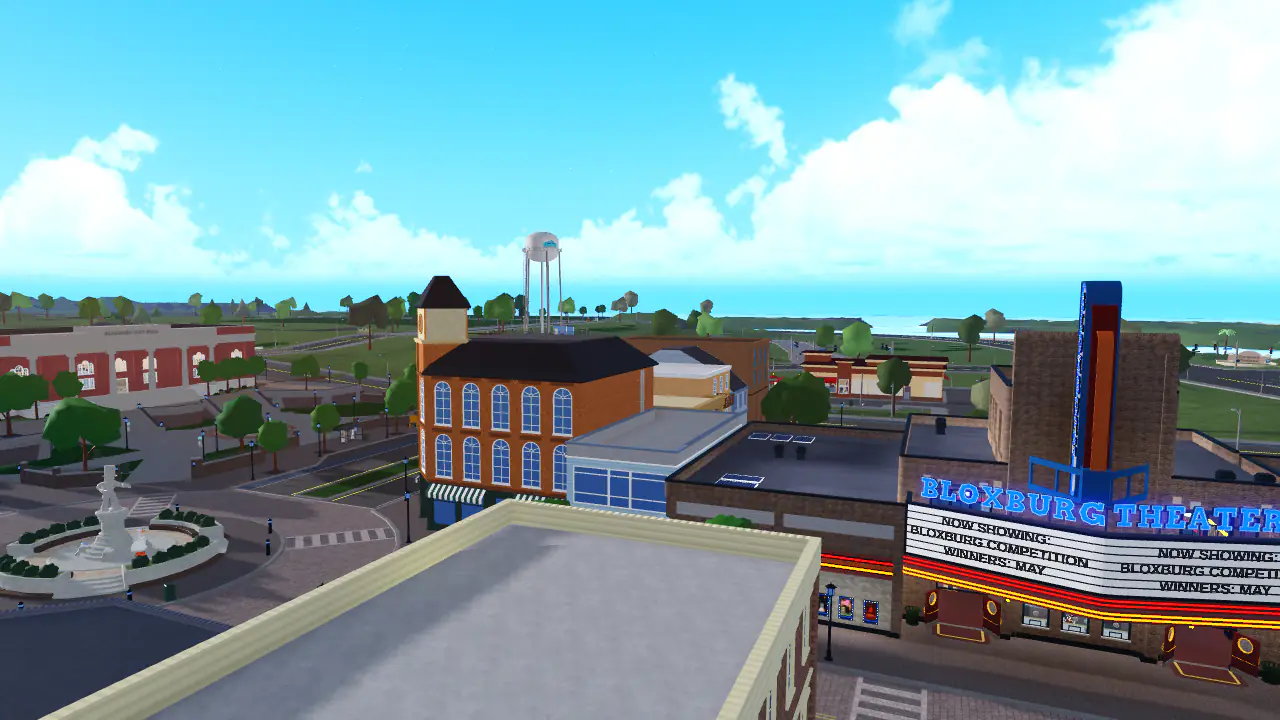 View of Bloxburg's Downtown
