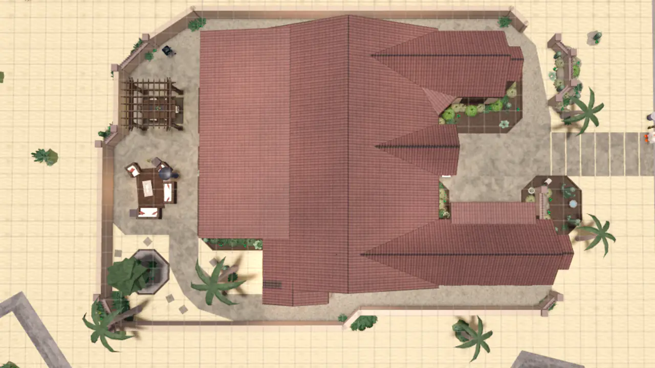 Roof Level of Cactus Canyon Layout
