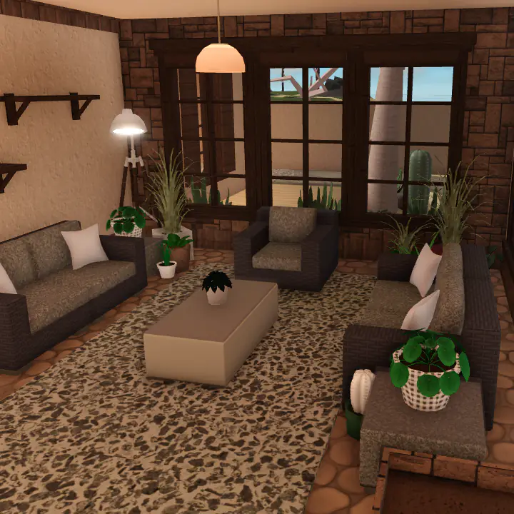 Large sunroom with 3 couches